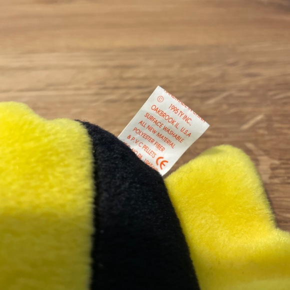 Ty Beanie Babies Bubbles Fish Yellow Black 1995 – New Tag On VINTAGE - Picture 2 of 8